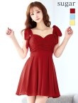 ダークレッド　モデル：真優川咲　身長：158cm　着用サイズ：8号(Sサイズ)