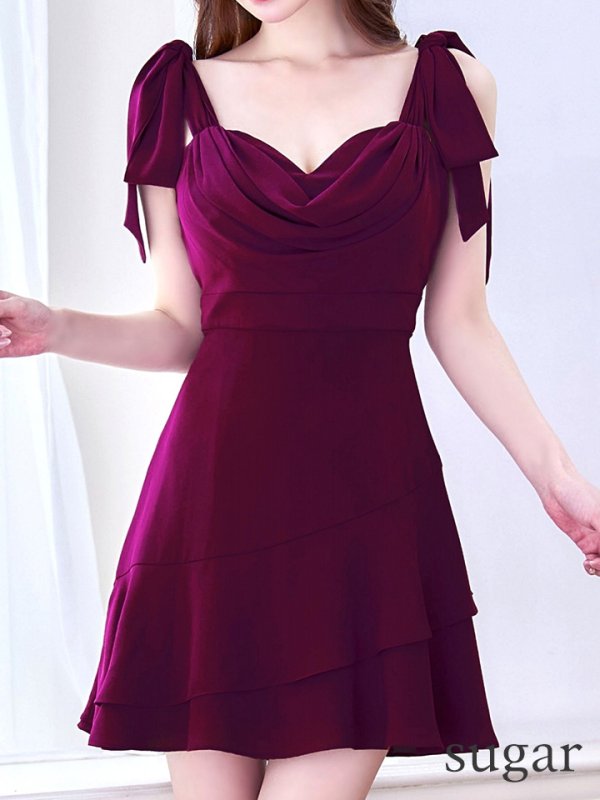 バーガンディ モデル：ゆめ　身長：160cm：8号(Sサイズ)