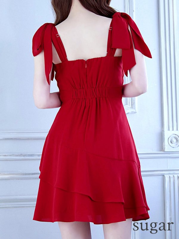 ダークレッド　モデル：ゆめ　身長：160cm：8号(Sサイズ)