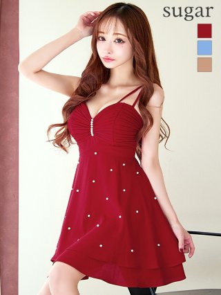 レッド ビーズ装飾 タイトドレス sugar レッド ビーズ装飾 タイトドレス sugar sugar ビーズ装飾 タイトドレス