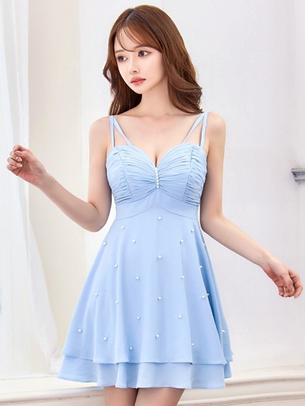 パウダーブルー モデル：ゆめ　身長：160cm：8号(Sサイズ)