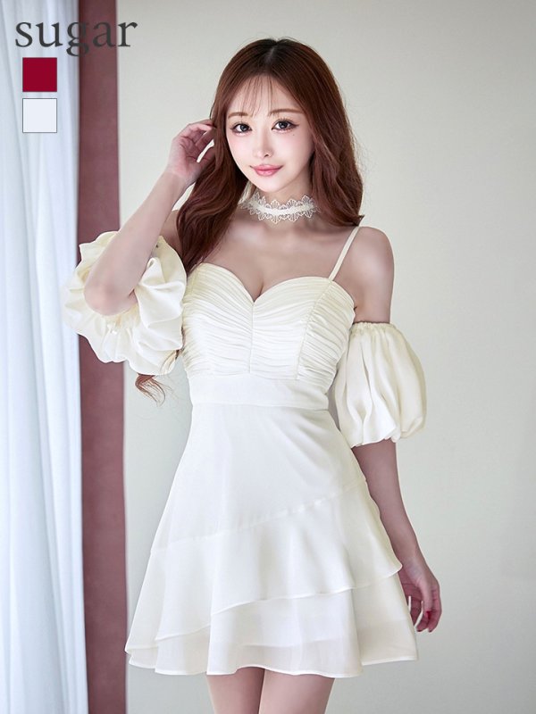 アイボリー　モデル：真優川咲　身長：158cm　着用サイズ：8号(Sサイズ)