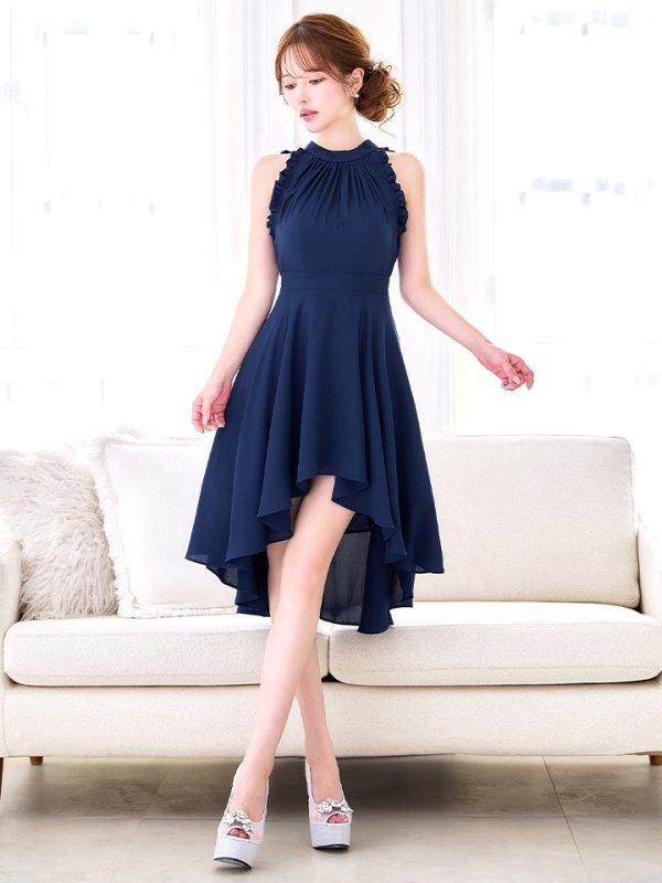 ネイビー　モデル：ゆめ　身長：160cm　着用サイズ：8号(Sサイズ)