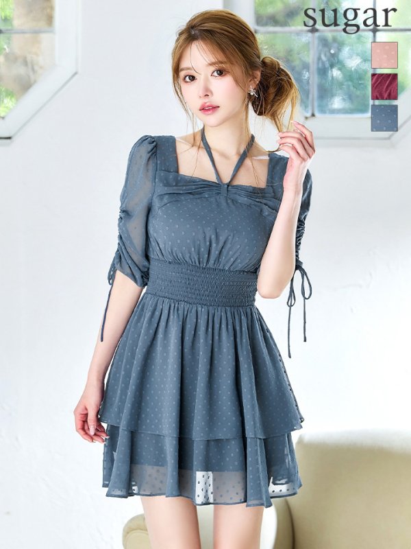 ブルーグレー モデル：ゆめ　身長：160cm　着用サイズ：7号(Sサイズ)