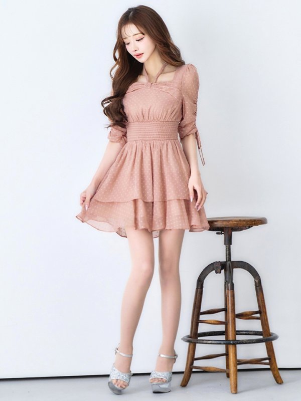 モカブラッシュ モデル：真優川咲　身長：158cm　着用サイズ：7号(Sサイズ)