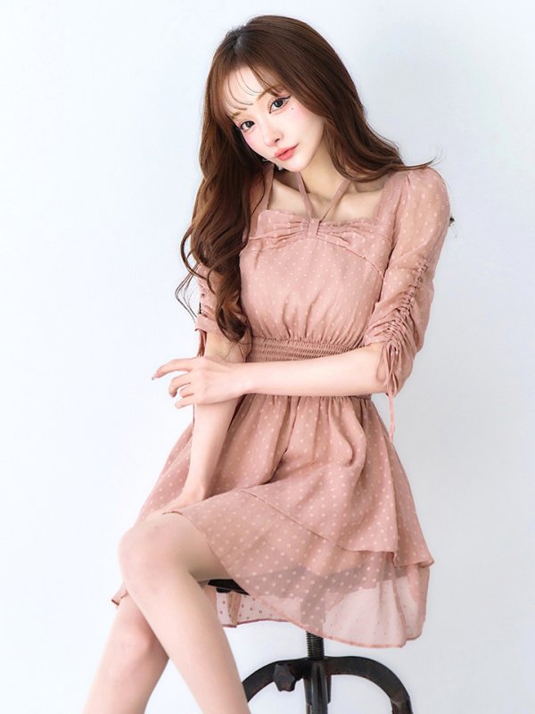 モカブラッシュ モデル：真優川咲　身長：158cm　着用サイズ：7号(Sサイズ)