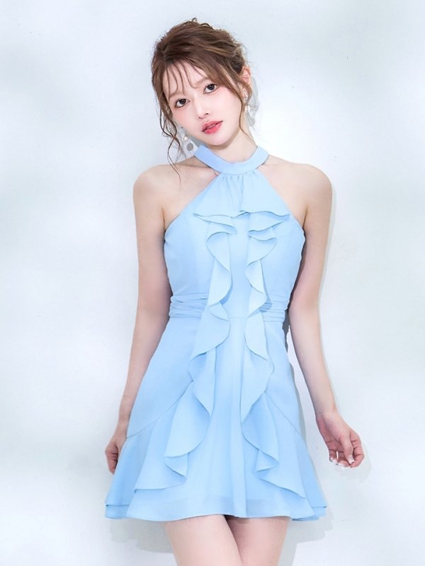 パウダーブルー　モデル：ゆめ　身長：160cm　着用サイズ：8号(Sサイズ)