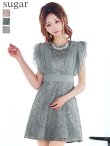 ブルーグレー　モデル：真優川咲　身長：158cm　着用サイズ：8号(Sサイズ)