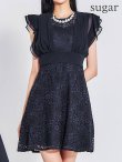 ネイビー モデル：まおちゃる　身長：158cm　着用サイズ：8号(Sサイズ)