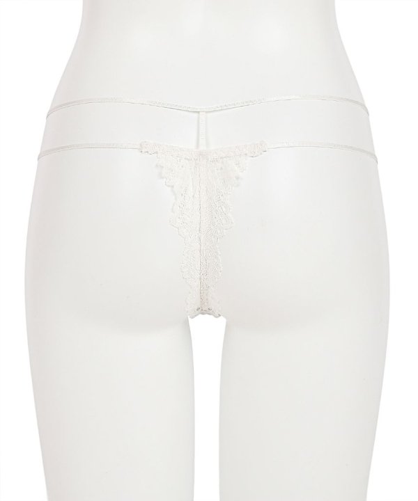 フローティングマーメイド ストレッチレース Tバック:シルバー