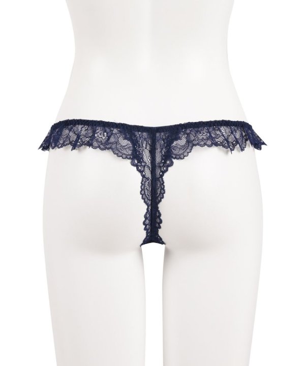 ストレッチレースTバック:ネイビー