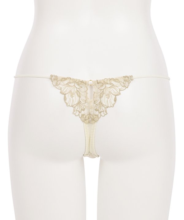 マリーサテン エンブレースTバック：アイボリー