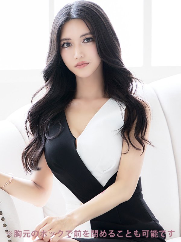 画像5: XSサイズあり【VELIQUE/ヴェリーク】バイカラー/ ツートンカラー/ フロントホック/ ベルトデザイン/ ノースリーブ/ タイト/ ミディアム/ キャバドレス【HC02】 (5)