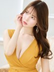 画像6: XSサイズあり【VELIQUE/ヴェリーク】ワンカラー/ タックデザイン/ ノースリーブ/ フレア/ Aライン/ ワンピース/ ひざ丈/ ミディアムドレス/ キャバドレス【OF05】 (6)