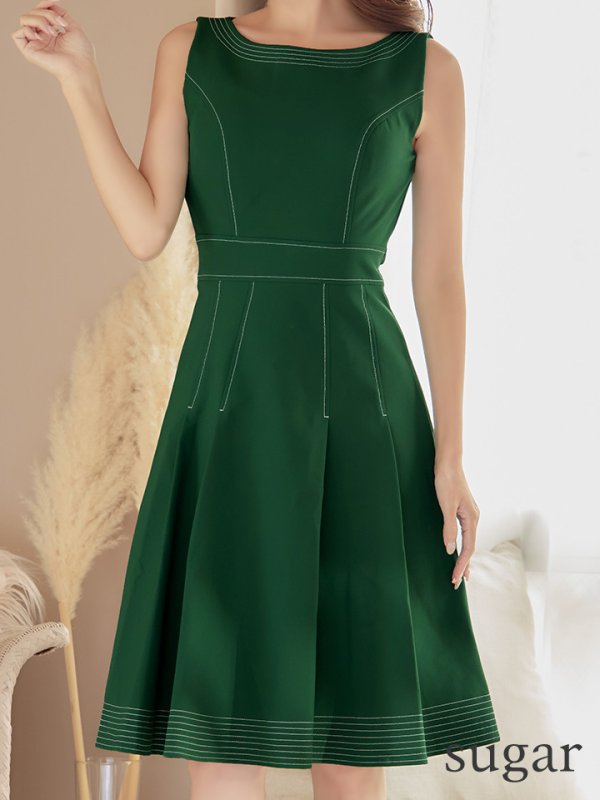 画像10: 【VELIQUE/ヴェリーク】ワンカラー/ ノースリーブ/ フレア/ ミニドレス/ キャバドレス【HC02】 (10)