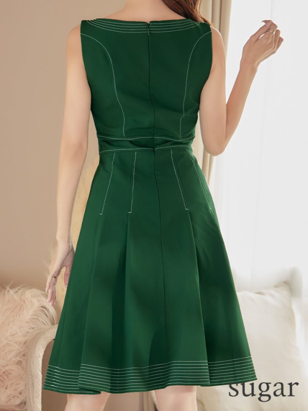 画像11: 【VELIQUE/ヴェリーク】ワンカラー/ ノースリーブ/ フレア/ ミニドレス/ キャバドレス【HC02】 (11)