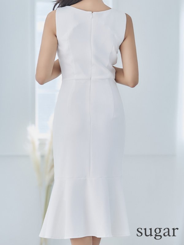 画像11: 【VELIQUE/ヴェリーク】ワンカラー/ ノースリーブ/ マーメイド/ ワンピース/ ミディアムドレス/ キャバドレス【HC02】 (11)