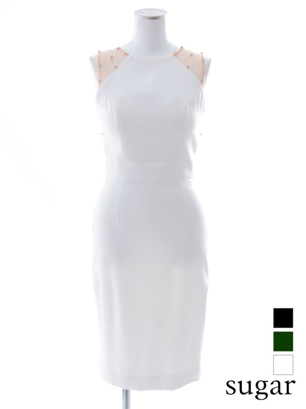 画像21: 【VELIQUE/ヴェリーク】シンプル/ ワンカラー/ シアー/ 切替/ ビジュー/ ノースリーブ/ タイト/ミニドレス/ キャバドレス【HC02】 (21)