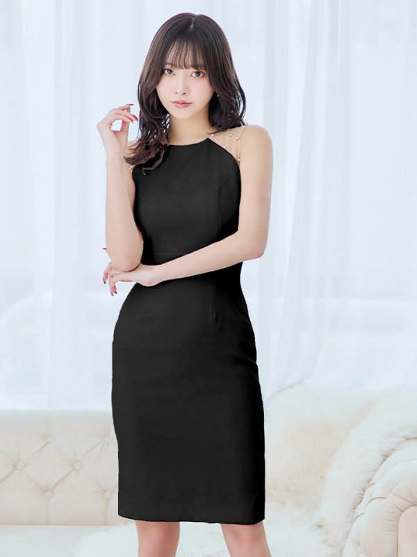 画像15: 【VELIQUE/ヴェリーク】シンプル/ ワンカラー/ シアー/ 切替/ ビジュー/ ノースリーブ/ タイト/ミニドレス/ キャバドレス【HC02】 (15)