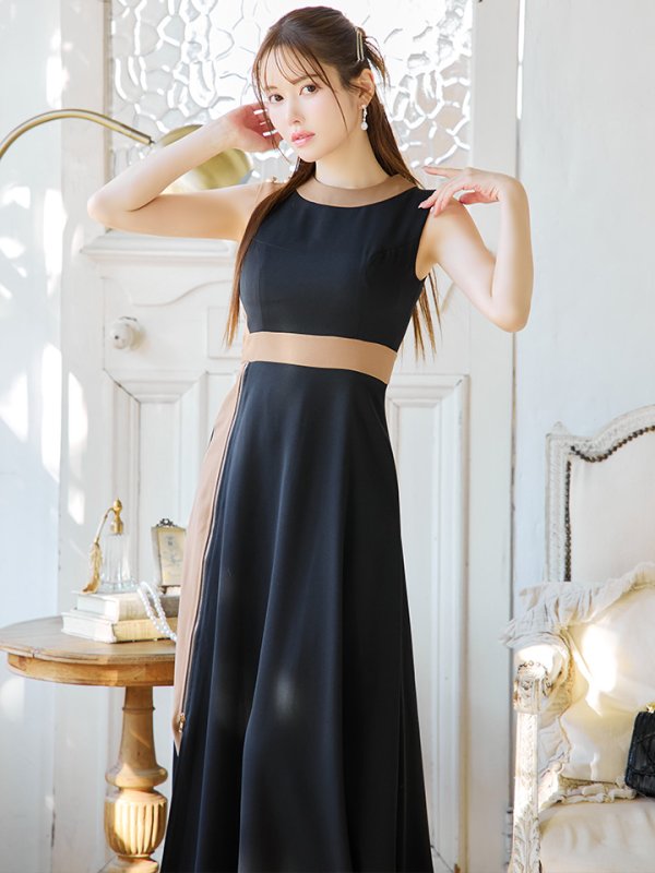 ブラックxキャメル モデル：ゆめ　身長：160cm　着用サイズ：Sサイズ