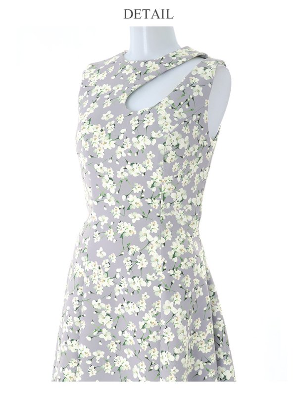 画像29: 【VELIQUE/ヴェリーク】フラワープリント/ カットアウト/ ノースリーブ/ ストレッチ/ フレア/ Aライン/ ワンピース/ ミニドレス/ キャバドレス【HC02】 (29)