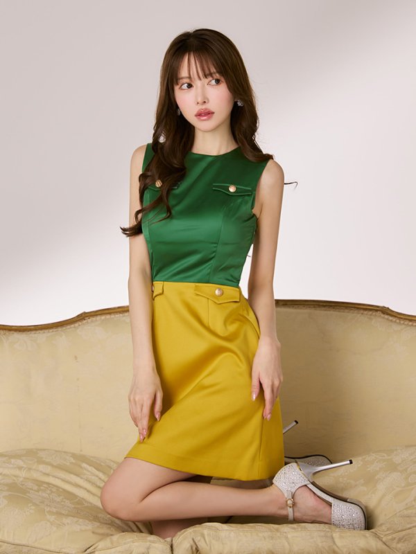 グリーンxゴールド モデル：ゆめ　身長：160cm　着用サイズ：Sサイズ