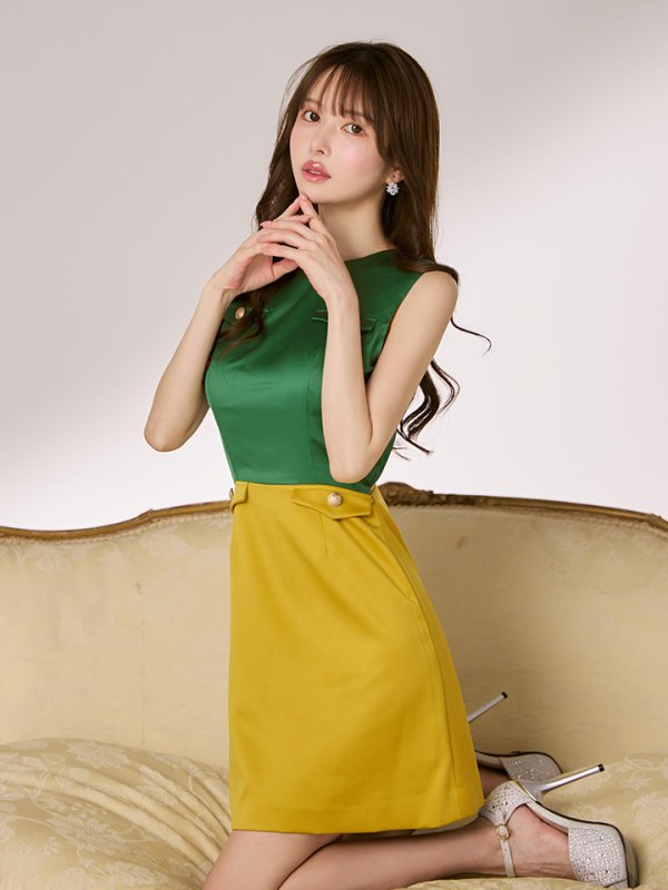 グリーンxゴールド モデル：ゆめ　身長：160cm　着用サイズ：Sサイズ