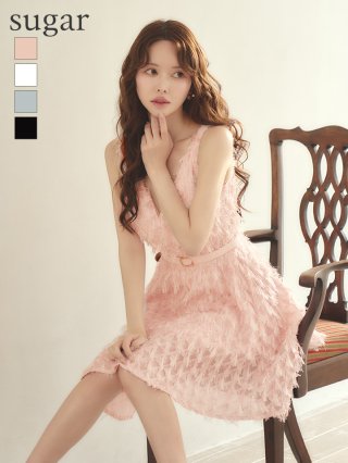 Glossyキャバドレス【新品未使用】スモーキーピンク ミニワンピース　Sサイズ ロングドレス：ピンク(桃)｜キャバドレス・ミニドレス通販はsugar