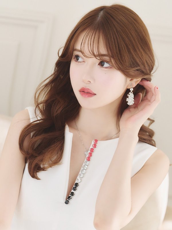 画像11: 【VELIQUE/ヴェリーク】ワンカラー/ ラインストーン/ ノースリーブ/ タイト/ ミディアム/ キャバドレス【HC02】 (11)