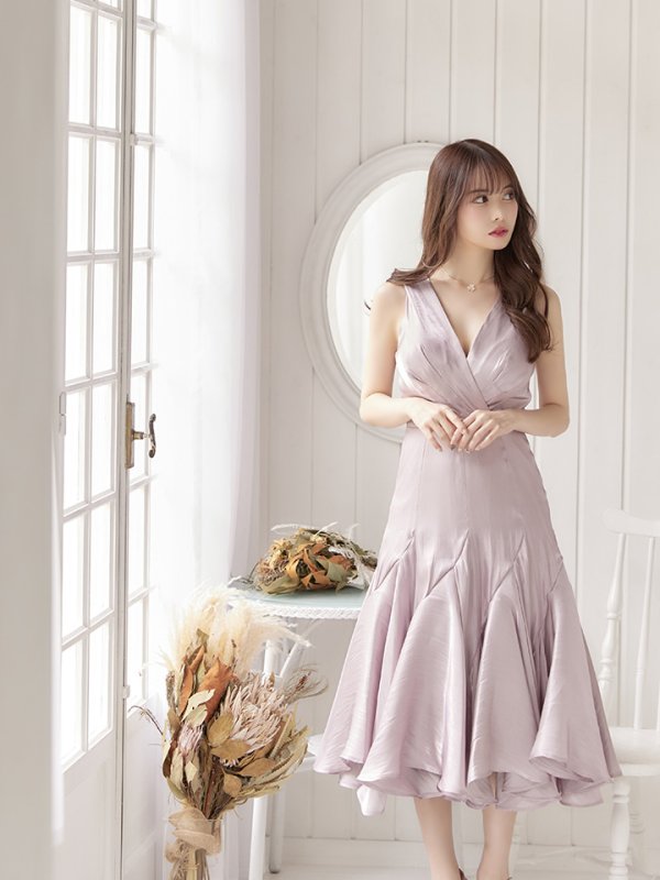 画像3: 【VELIQUE/ヴェリーク】ワンカラー/ ノースリーブ/ ベルトデザイン/ Aライン/ ワンピース/ ミニドレス/ キャバドレス【HC02】 (3)