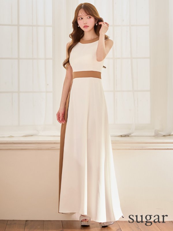 ホワイトxキャメル モデル：ゆめ　身長：160cm　着用サイズ：Sサイズ