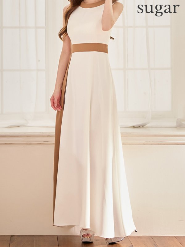 ホワイトxキャメル モデル：ゆめ　身長：160cm　着用サイズ：Sサイズ