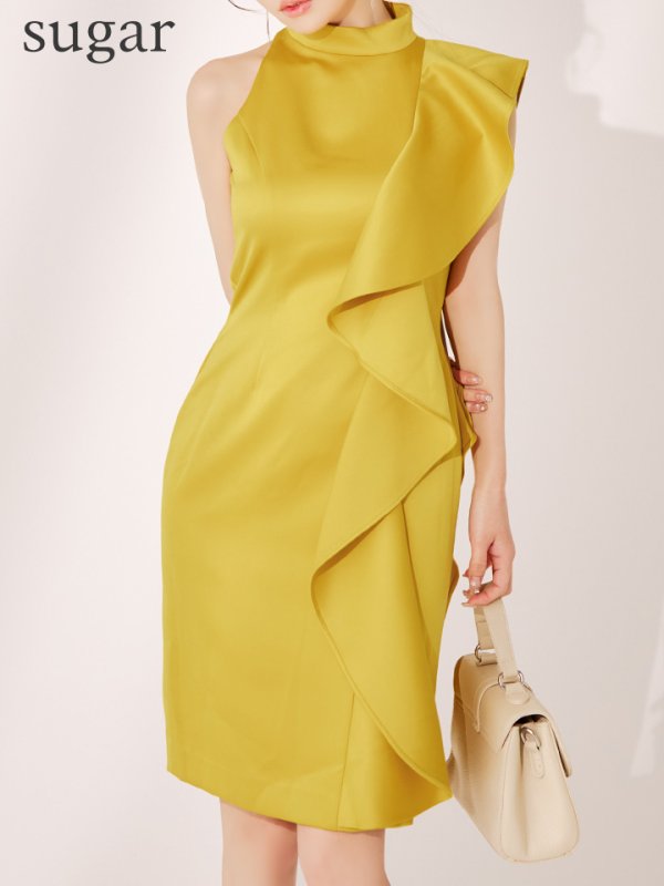 ゴールドイエロー　モデル：ゆめ　身長：160cm　着用サイズ：Sサイズ