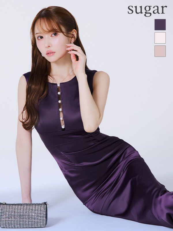 ダークパープル　モデル：ゆめ　身長：160cm　着用サイズ：Sサイズ