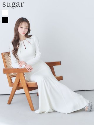 ロングドレス：ホワイト(白)｜キャバドレス・ミニドレス通販はsugar