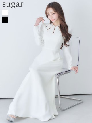ロングドレス：ホワイト(白)｜キャバドレス・ミニドレス通販はsugar