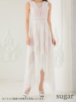画像2: XS-Lサイズあり!!【SETTAN/セッタン】ワンピース/ レース/ アシンメトリー/ チュール/ ロング/ キャバドレス long[OF2] (2)
