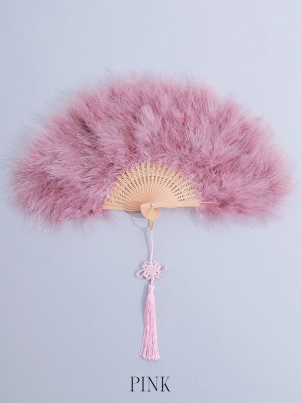 画像2: 【即日発送】【ハロウィンコスプレ小物】ファー扇子【sugarnine】【Fサイズ/2カラー】[HC02] (2)