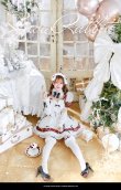 画像3: 【即日発送！】【クリスマスコスプレ7点セット】【Malymoon/マリームーン】ミルクニットフレーズたれ耳サンタドレス【SM-ML/1カラー】[HC03] (3)