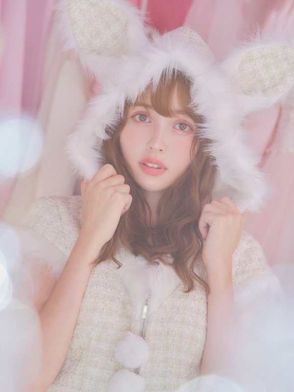 画像8: 【即日発送！】【サンタコス5点セット】【XS-XLサイズ/2カラー】ツイードチェックバニーサンタコスプレ[YMT] (8)