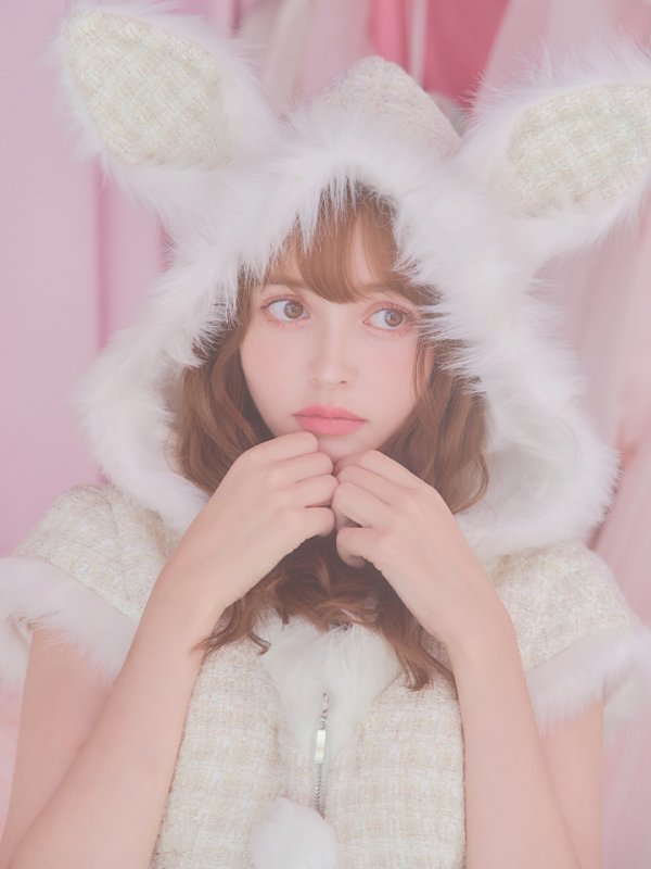 画像10: 【即日発送！】【サンタコス5点セット】【XS-XLサイズ/2カラー】ツイードチェックバニーサンタコスプレ[YMT] (10)