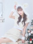 画像20: 【即日発送！】【サンタコス5点セット】【XS-XLサイズ/2カラー】ツイードチェックバニーサンタコスプレ[YMT] (20)