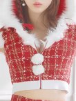 画像15: 【即日発送！】【サンタコス 5点セット】【XS-XLサイズ/2カラー】ツイードチェックバニーサンタコスプレ[YMT] (15)