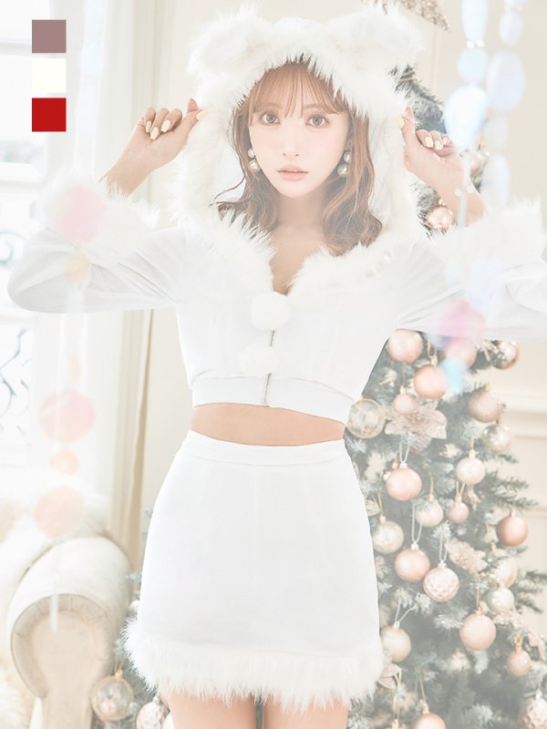 画像24: 【即日発送！】【サンタコス 4点セット】【S-Lサイズ/3カラー】セットアップバニーサンタコスプレ[YMT] (24)