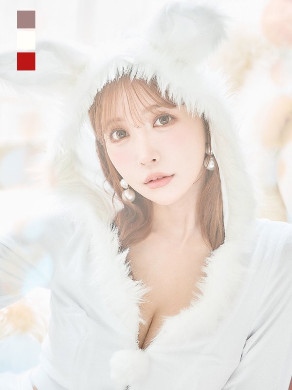 画像25: 【即日発送！】【サンタコス 4点セット】【S-Lサイズ/3カラー】セットアップバニーサンタコスプレ[YMT] (25)