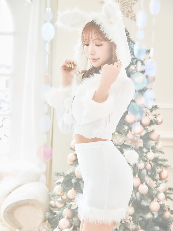 画像34: 【即日発送！】【サンタコス 4点セット】【S-Lサイズ/3カラー】セットアップバニーサンタコスプレ[YMT] (34)