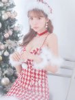 画像8: SALE!【サンタコス5点セット】【S-XLサイズ/1カラー】千鳥柄ツイードキャミドレスサンタコスプレ[YMT] (8)