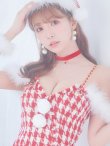 画像16: SALE!【サンタコス5点セット】【S-XLサイズ/1カラー】千鳥柄ツイードキャミドレスサンタコスプレ[YMT] (16)