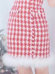 画像17: SALE!【サンタコス5点セット】【S-XLサイズ/1カラー】千鳥柄ツイードキャミドレスサンタコスプレ[YMT] (17)