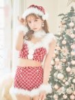 画像5: 即日発送！【サンタコス 8点セット】【S-Mサイズ/1カラー】セットアップツイードバニーサンタコスプレ[YMT] (5)